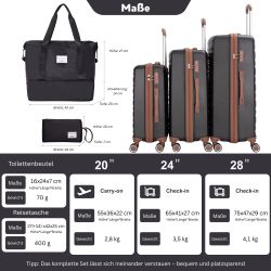 Travelhouse Trolleyset Ascona, 4 Rollen, (Spar-Set, günstig online kaufen