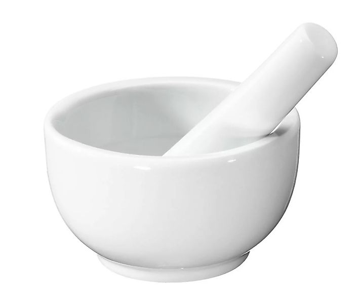 Küchenprofi Mörser Porzellan mit Stößel Weiß 9cm günstig online kaufen