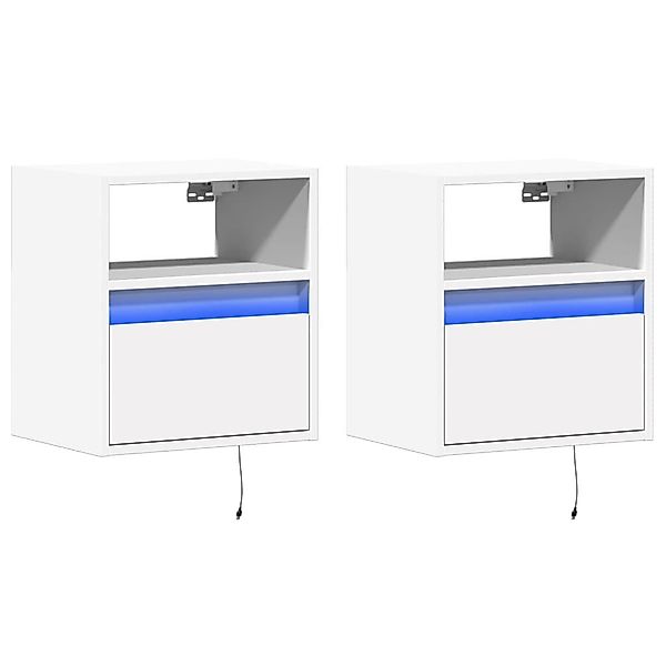 vidaXL TV-Wand TV-Wandschränke mit LED-Beleuchtung 2 günstig online kaufen