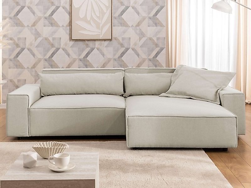 OTTO home Ecksofa »KINLEE Design-Sofa mit Recamiere rechts/links, Maße B/T/ günstig online kaufen