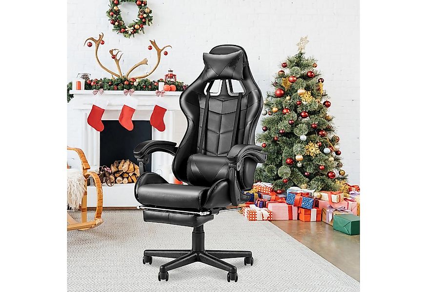 Ferghana Gaming-Stuhl Gaming Sessel mit Fußstütze,Kopfstütze,MassageLendenk günstig online kaufen