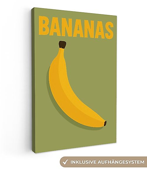 OneMillionCanvasses® Leinwandbild Banane - Minimalistisch - günstig online kaufen