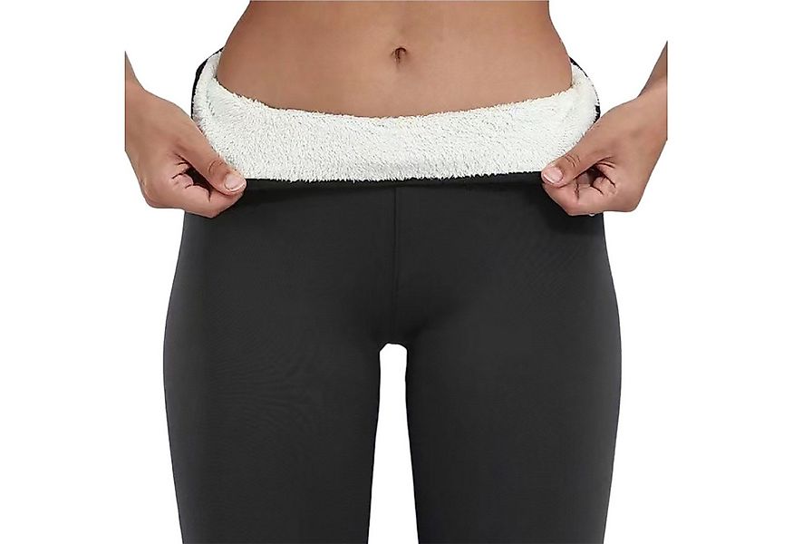 Refttenw Thermoleggings Damen Gefütterte High Waist Leggings Elastisch Yoga günstig online kaufen