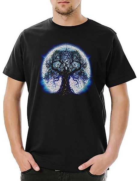 Urban Backwoods Print-Shirt Yggdrasil Moon Herren T-Shirt Vikings Wikinger günstig online kaufen