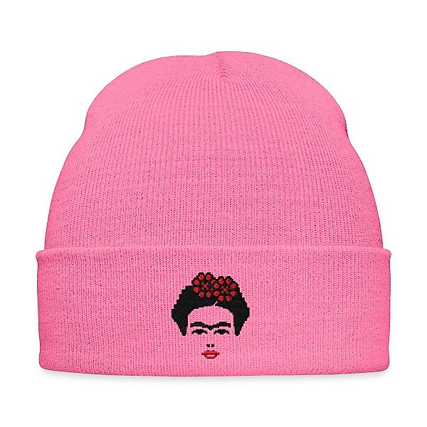 Spreadshirt Beanie Frida Kahlo Umriss Schwarz günstig online kaufen