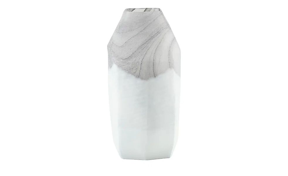 HOME STORY Vase   ¦ weiß ¦ Glas ¦ Maße (cm): B: 16 H: 32 T: 15.0 Accessoire günstig online kaufen