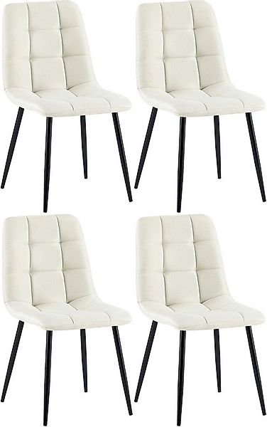 CLP Esszimmerstuhl Antibes Stoff (4er Set, 4 St), gepolstert mit Metallgest günstig online kaufen