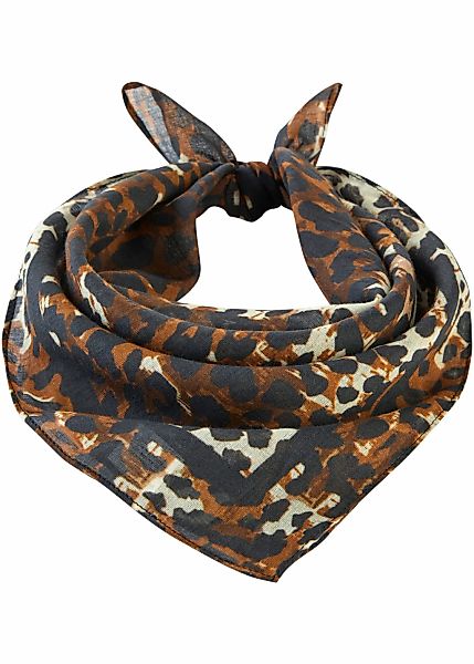 bonprix Nickituch aus Baumwolle, mit Leo-Alloverprint, leichtes Webmaterial günstig online kaufen