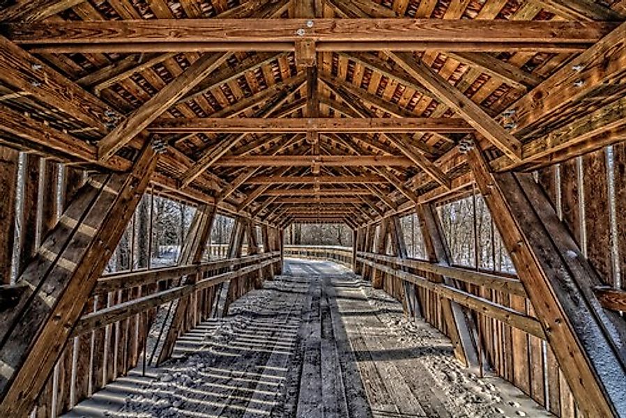 Papermoon Fototapete »Holzbrücke« günstig online kaufen