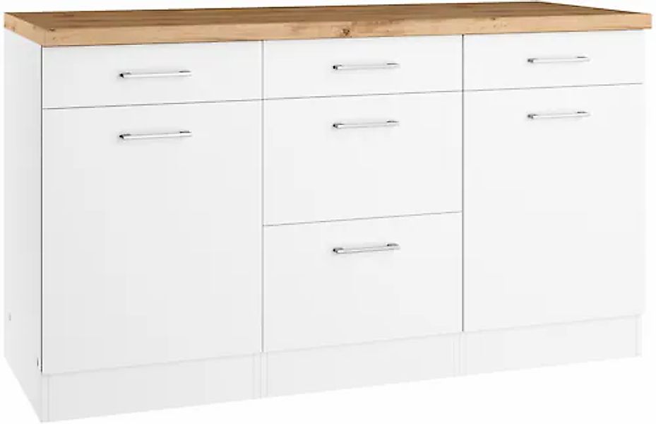 KOCHSTATION Unterschrank »KS-Milan«, HELD Möbel, Unterschrank 150 cm, matte günstig online kaufen