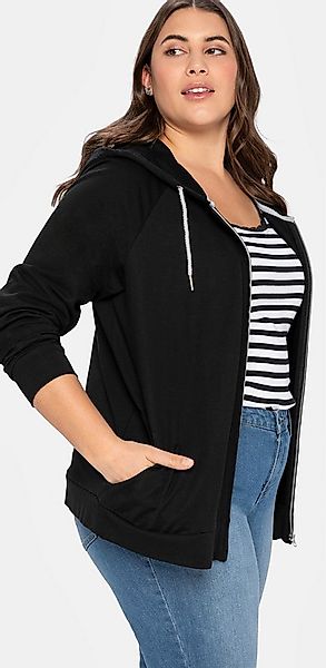 Sheego Shirtjacke Kapuzensweatjacke Langarm günstig online kaufen