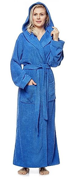 Arus Damenbademantel Pandora, extra lang, mit Kapuze, 100% Baumwolle, für S günstig online kaufen