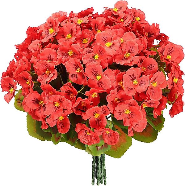 Kunstblumenstrauß 4 Bündel Künstliche Blumen Geranie günstig online kaufen