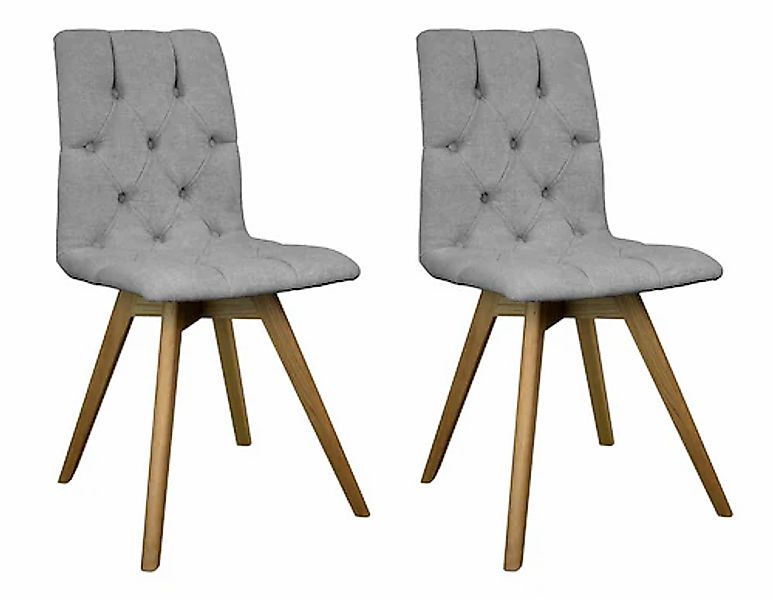 andas Esszimmerstuhl »Rania« (Set) 2 Stk.Massivholzgestell, mit Knopfheftun günstig online kaufen