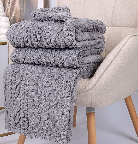 Wohndecke Kuscheldecke BOZEN Ornament Flauschig XXL günstig online kaufen