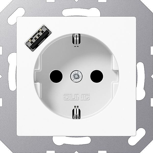 Jung SCHUKO Steckdose mit USB Typ A A1520-18AWW günstig online kaufen