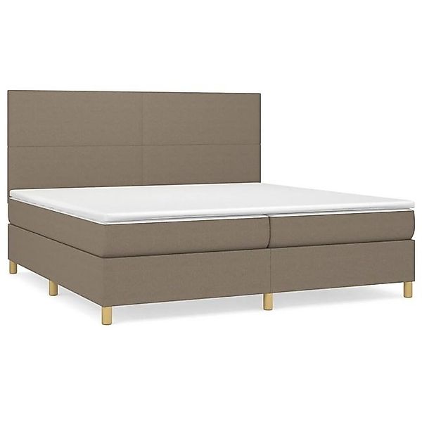 vidaXL Boxspringbett Boxspringbett mit Matratze Taupe 200x200 cm Stoff Bett günstig online kaufen