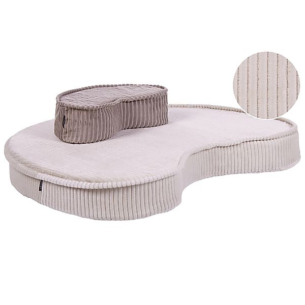 Beliani Bodenkissen NILI Hellbeige 75x90x10 günstig online kaufen