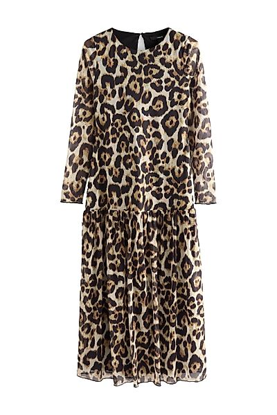 Next Maxikleid Langärmliges Maxikleid mit Netzstoffeinsatz günstig online kaufen