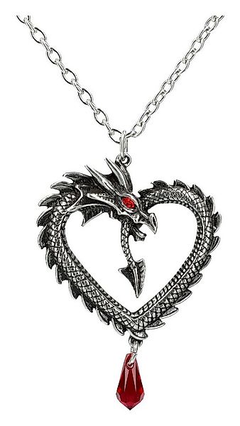 Figuren Shop GmbH Kette mit Anhänger Magische Drachen Kette – Gothic Schmuc günstig online kaufen
