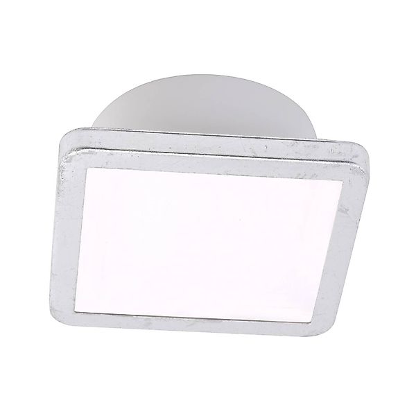 LIGHTME Deckenleuchte Aqua Uno, 11x11cm, blattsilber, IP44 günstig online kaufen