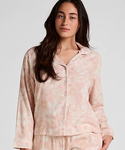 Hunkemöller Pyjama "Leinen-Pyjamajacke mit Blumenmuster" günstig online kaufen