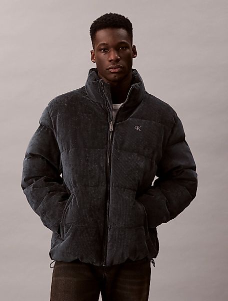 Calvin Klein Jeans Cordjacke "LS CORDUROY MID WT PUFFER JACKET" ohne Kapuze günstig online kaufen