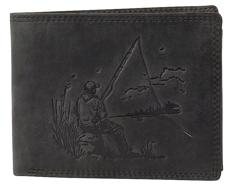 AKZENT Geldbörse 3000524 Querformat, RFID, Echtleder, Angler günstig online kaufen