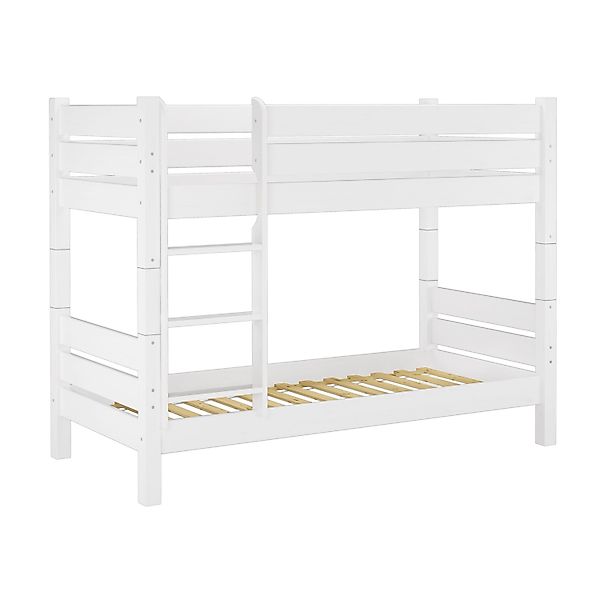 Erst-Holz Teilbares Überlänge Etagenbett Schmal 80 x 220 Kiefer Weiß Nische günstig online kaufen