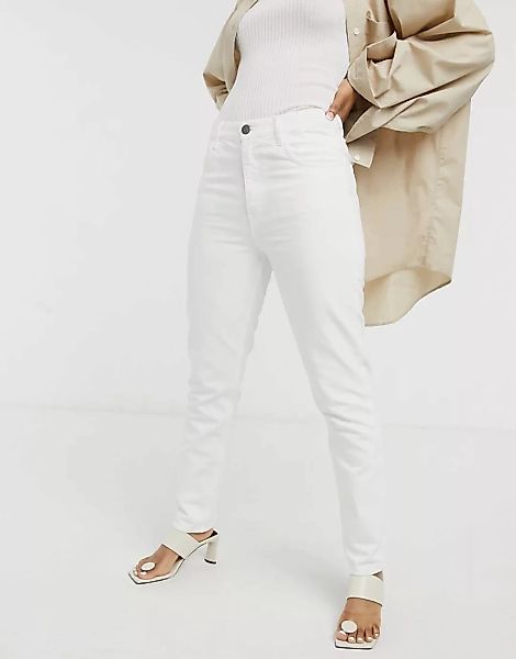 MiH – Mimi – Gerade geschnittene Jeans in Weiß mit hohem Bund günstig online kaufen