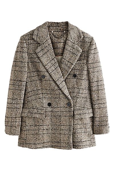 Next Jackenblazer Karierter, einreihiger Premium-Blazer, Karomuster günstig online kaufen