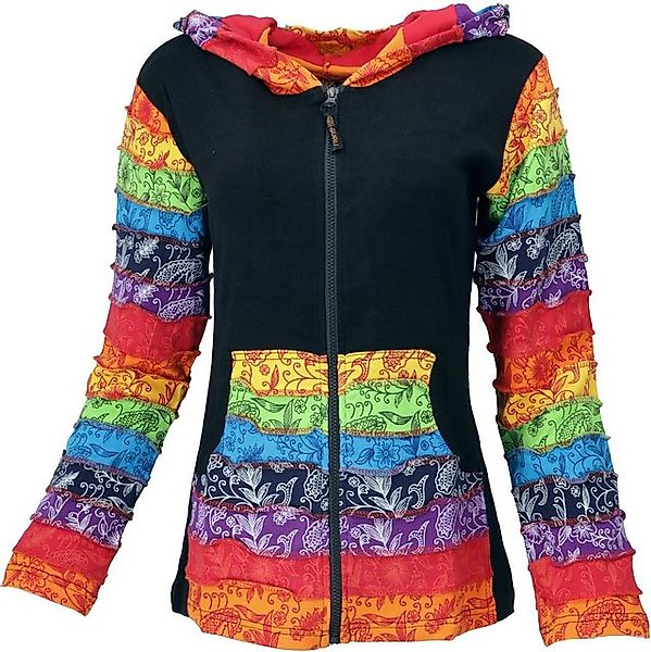 Guru-Shop Langjacke Regenbogen Stonewash Zipfelkapuzen Jacke, Goa.. alterna günstig online kaufen