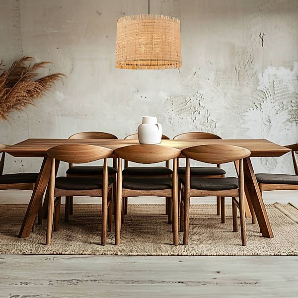 Briloner Leuchten LED Pendelleuchte Hängelampe Natur Stroh Bast 1-&3-flammi günstig online kaufen