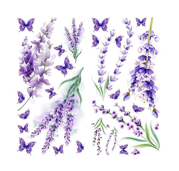 GarveeMore Wandtattoo 2sheets Lila Lavendel Wandaufkleber abnehmbar für Sch günstig online kaufen