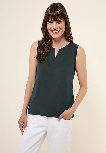 Cecil T-Shirt mit geschlitztem Rundhalsausschnitt günstig online kaufen