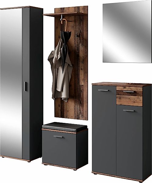 byLIVING Garderoben-Set "Jakob" 5 Stk. tlg. günstig online kaufen