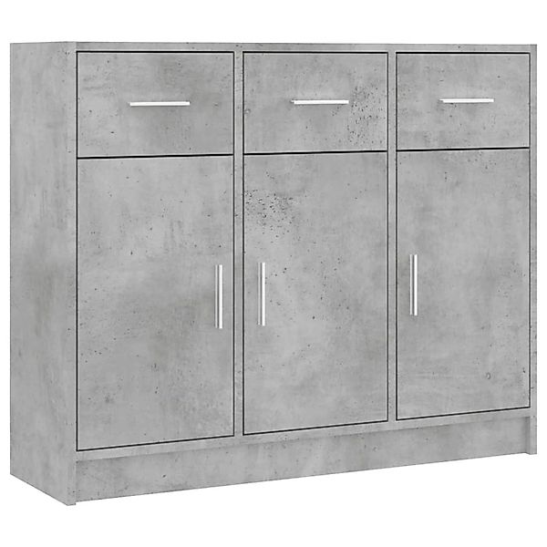 vidaXL Sideboard Betongrau 91x28x75 cm Holzwerkstoff 823012 günstig online kaufen