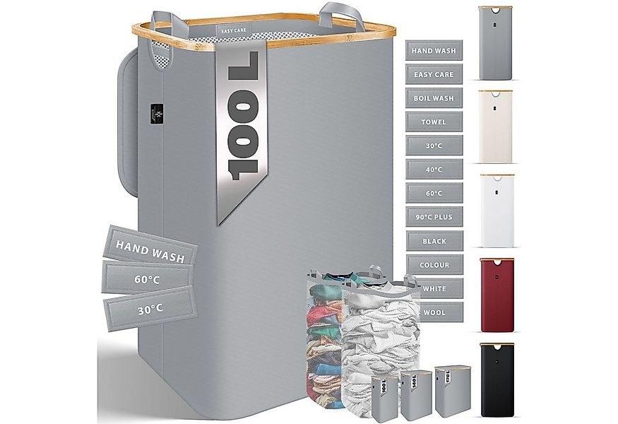KESSER Wäschekorb, mit Deckel faltbar Wäschebox Wäschetruhe Wäschetonne günstig online kaufen