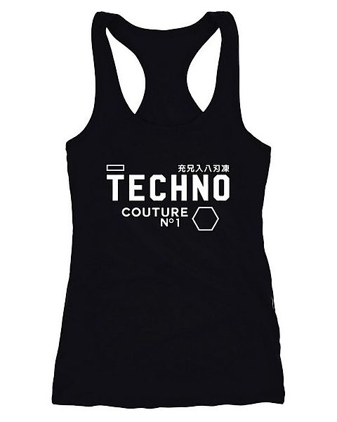 Neverless Tanktop Tank-Top Techno Logo Schrift Damen Racerback Neverless® günstig online kaufen