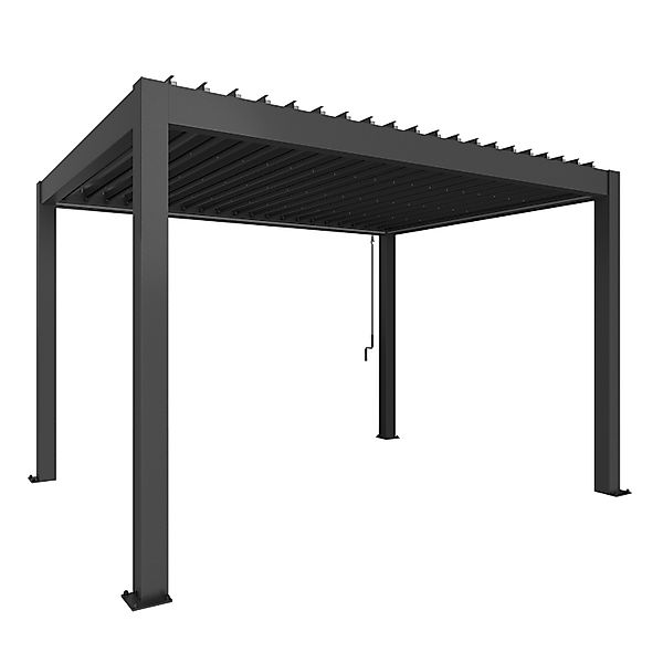 Biohort Pergola 255 cm x 404,5 cm x 312 cm Dunkelgrau-Metallic günstig online kaufen