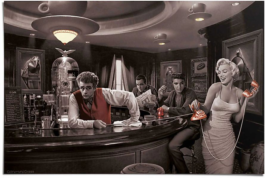 Reinders Poster "Java Dreams Monroe, Dean, Presley, Bogart" 1 Stk. tlg. günstig online kaufen