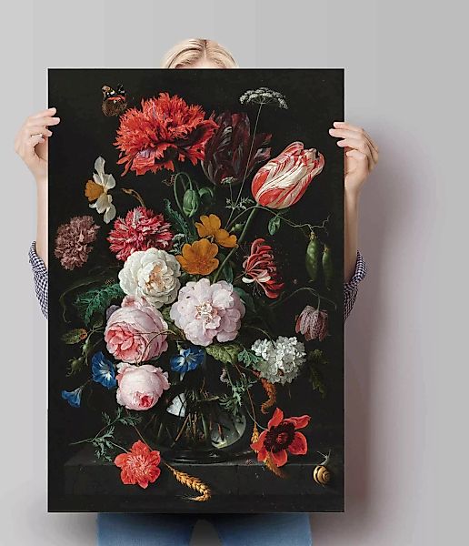 Reinders Poster "Poster Stillleben mit Blumenvase Jan Davidsz de Heem", Vas günstig online kaufen