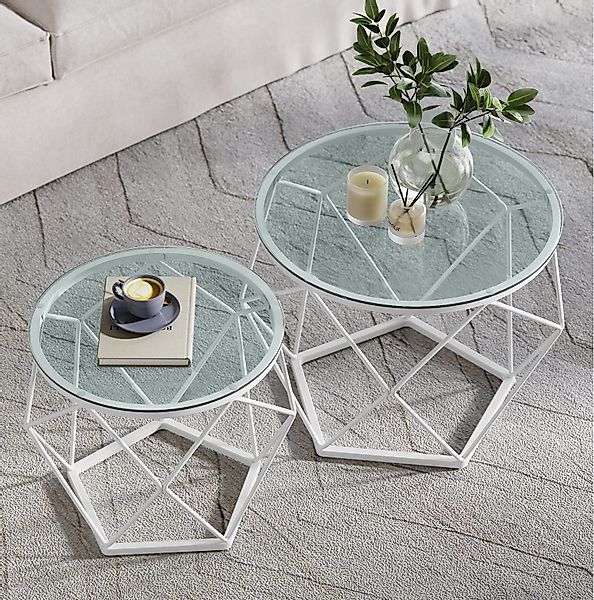 VASAGLE Couchtisch (2er Set), Beistelltisch, abnehmbare günstig online kaufen