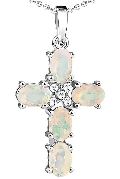 Limana Kreuzkette echter Opal 925 Silber günstig online kaufen