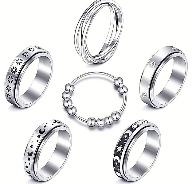 Coonoor Fingerring Damen Angst Spinning Ringe, Fidget Spinner Ringe,Zappelr günstig online kaufen