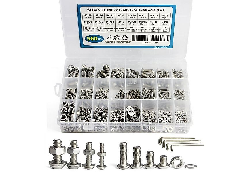 style home Schrauben-Set Linsenkopfschrauben mit Innensechskant, (M3 M4 M5 günstig online kaufen