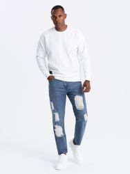 OMBRE Destroyed-Jeans Herren TAPERED FIT Denim-Hose günstig online kaufen