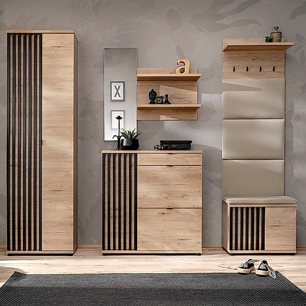 Lomadox Garderoben-Set POLICORO-164, (Spar-Set, 5-St., Garderobenschrank günstig online kaufen