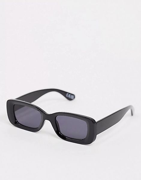 ASOS DESIGN – Sonnenbrille mit abgerundeten Ecken in Schwarz günstig online kaufen