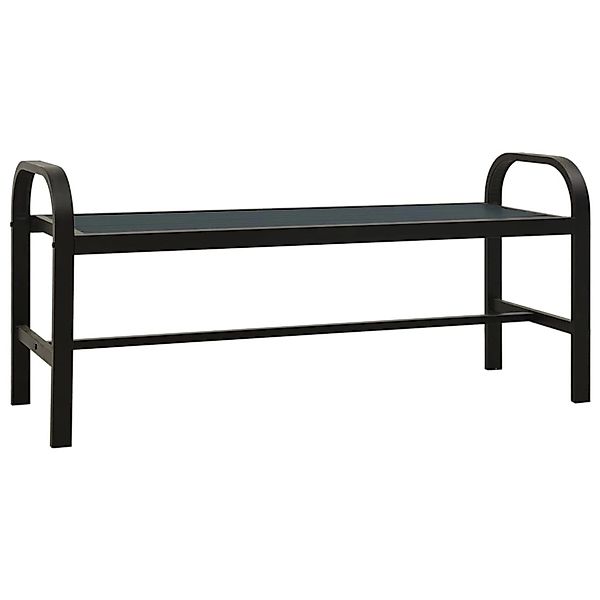 Gartenbank 124,5 Cm Stahl Und Wpc Schwarz günstig online kaufen